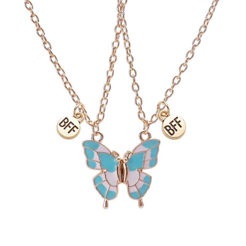 BFF Butterfly Magnetic Necklace Set - Ins Style Best Friend Gift