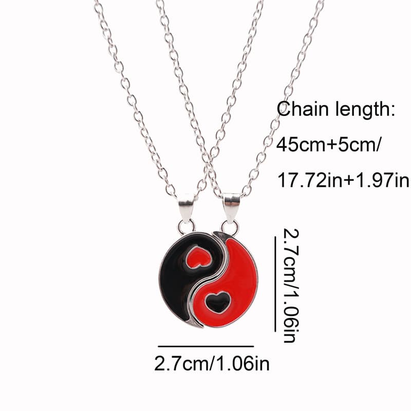 Yin Yang Couple Necklaces - Vintage Chinese Style Pendant Jewelry Set