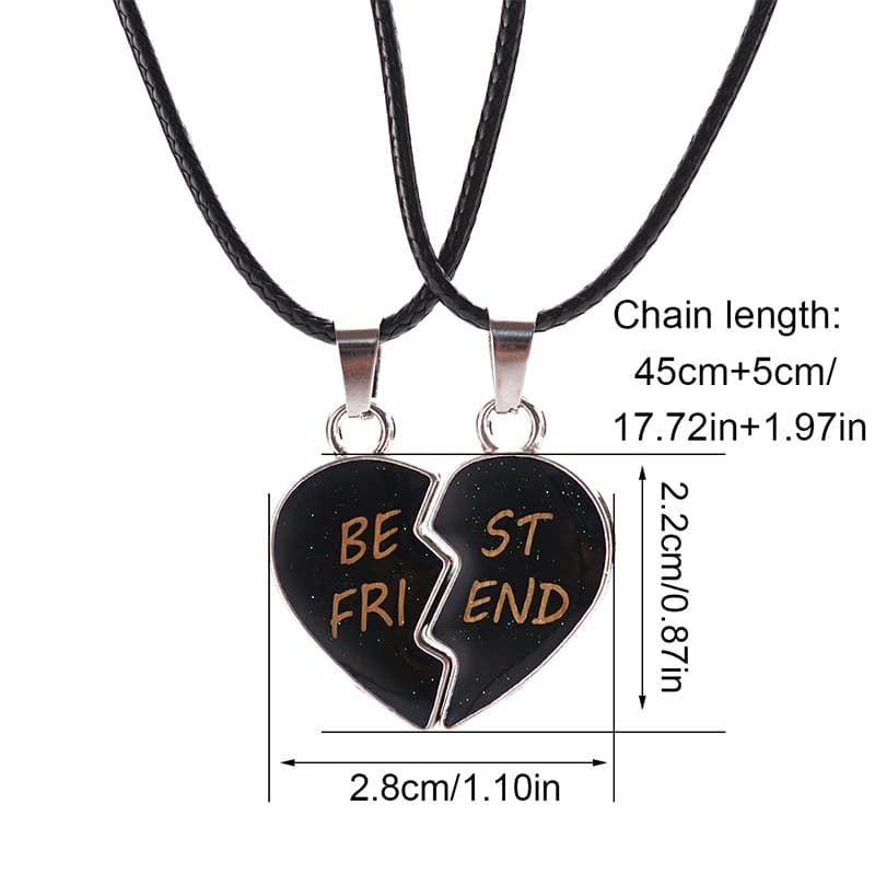 Matching Broken Heart Necklaces for Best Friends & Couples