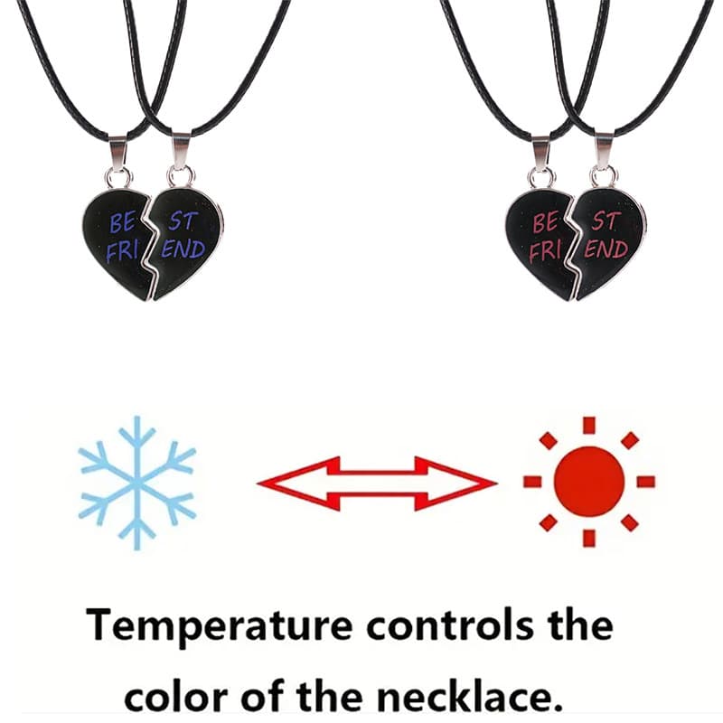 Matching Broken Heart Necklaces for Best Friends & Couples