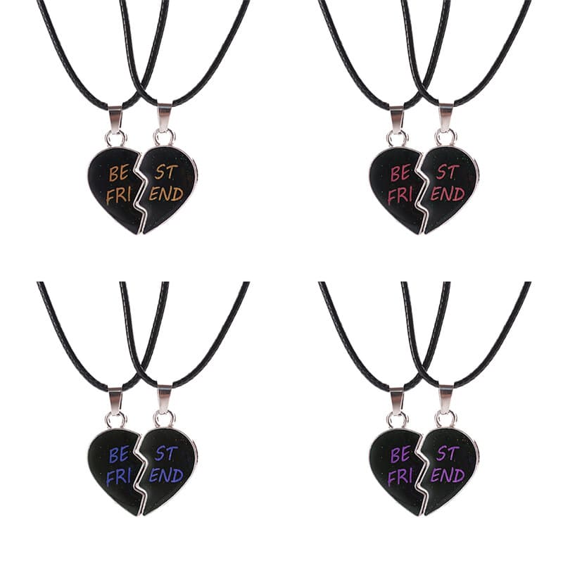 Matching Broken Heart Necklaces for Best Friends & Couples