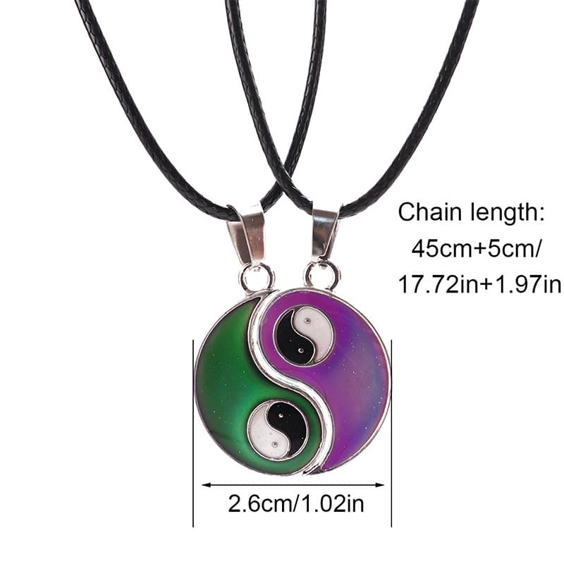 Yin Yang Couple Necklaces - Color-Changing Friendship Jewelry Set