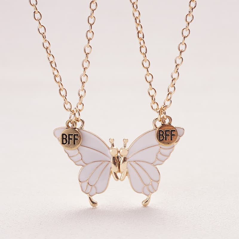 BFF Butterfly Necklace Set - Matching Friendship Jewelry for Best Friends