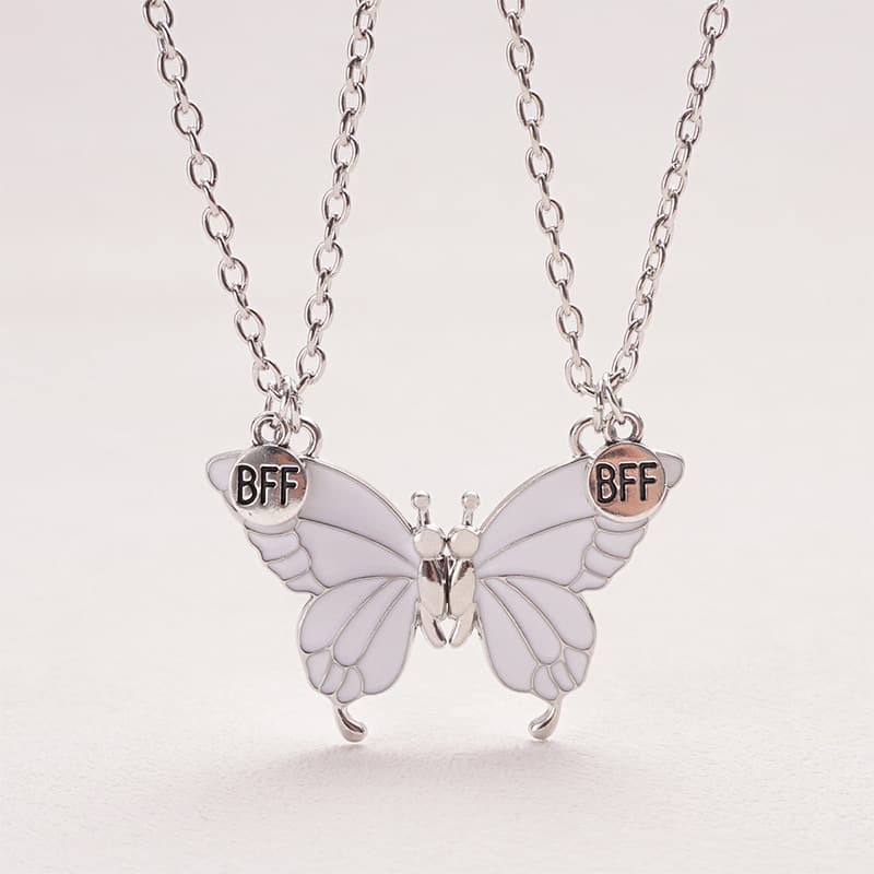 BFF Butterfly Necklace Set - Matching Friendship Jewelry for Best Friends