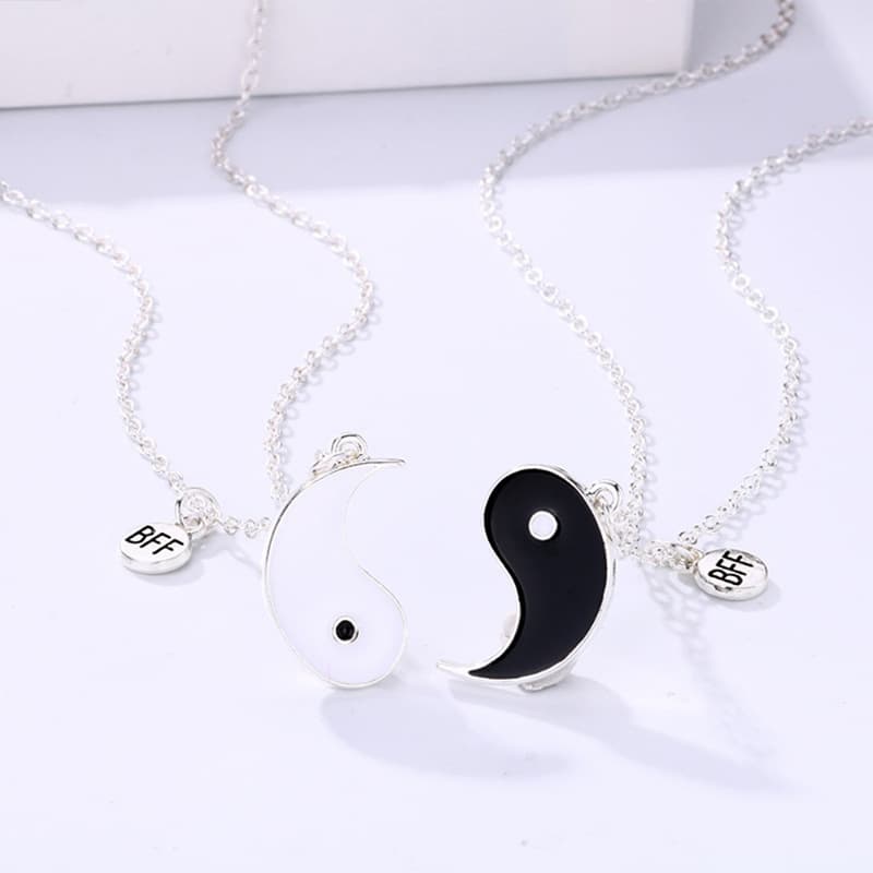 Yin Yang BFF Magnetic Necklace Set for Best Friends