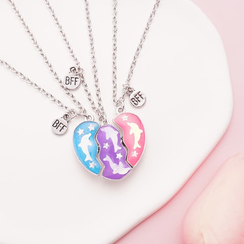 BFF Best Friends Forever Magnetic Necklace Set for Girls