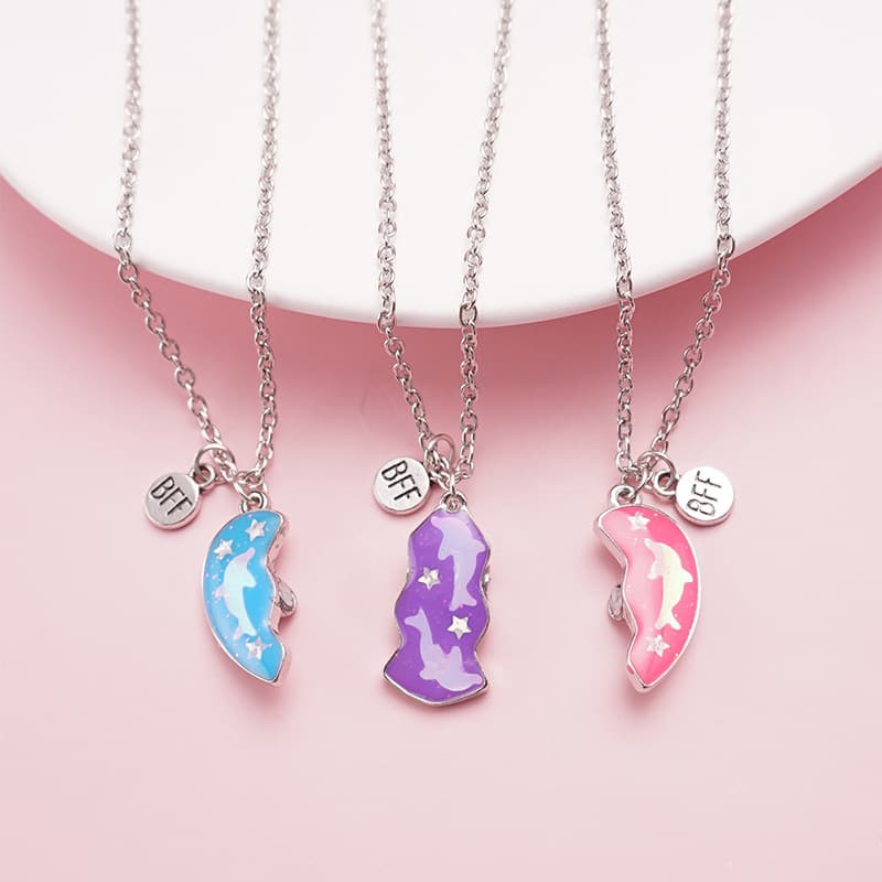 BFF Best Friends Forever Magnetic Necklace Set for Girls