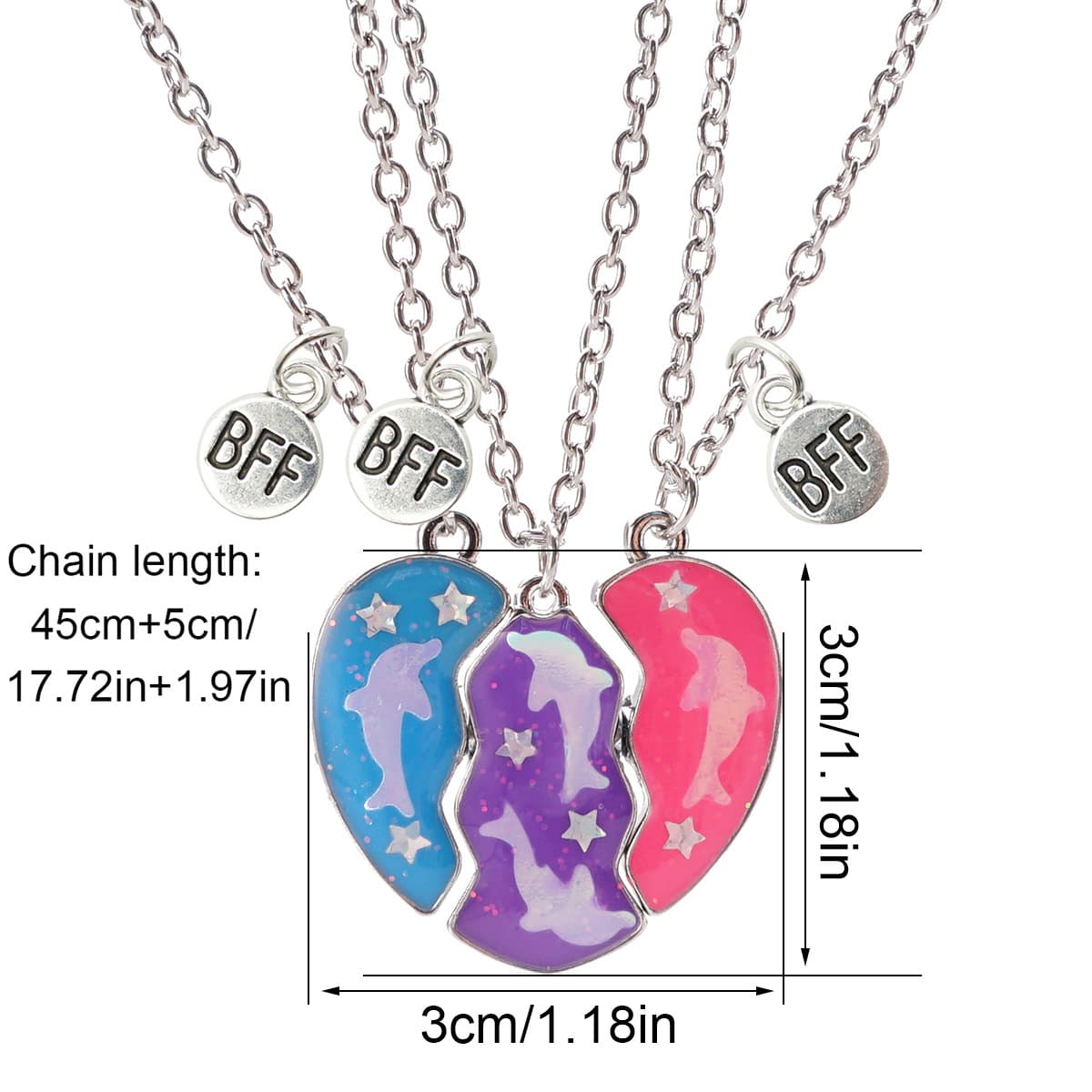 BFF Best Friends Forever Magnetic Necklace Set for Girls
