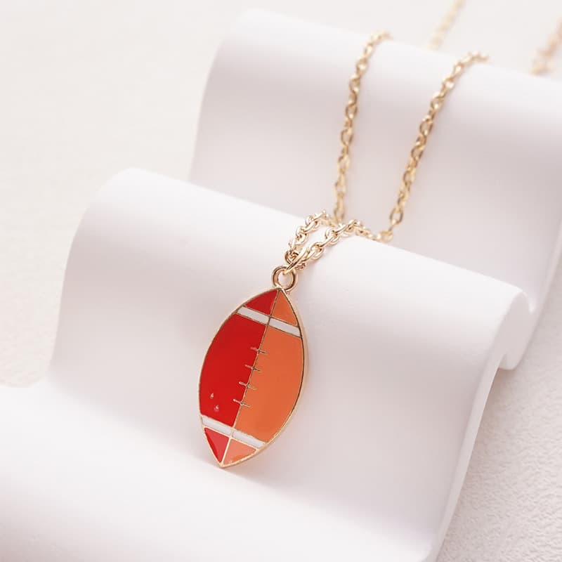 Cute Football Pendant Necklace - Alloy Sporty Charm for Fans & Gifts