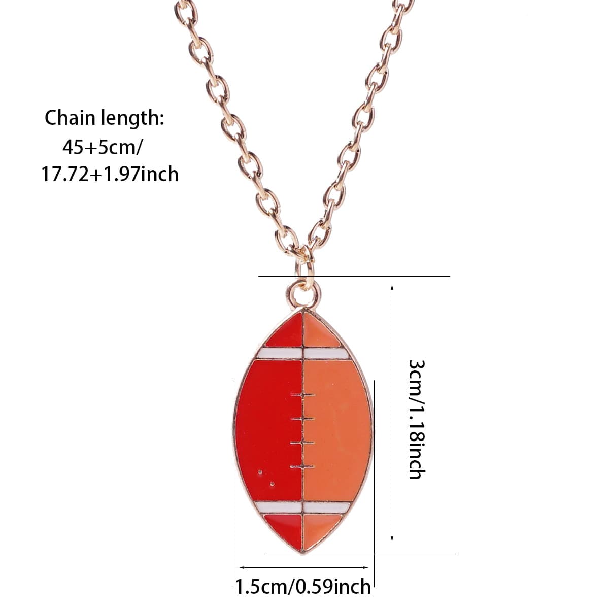 Cute Football Pendant Necklace - Alloy Sporty Charm for Fans & Gifts