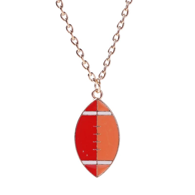 Cute Football Pendant Necklace - Alloy Sporty Charm for Fans & Gifts