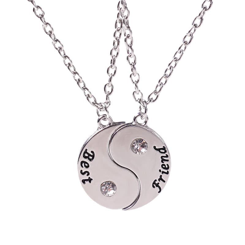 Yin Yang Best Friend Necklace Set - Stylish Alloy Pendant for Couples