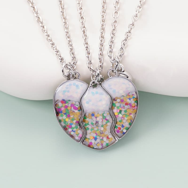 BFF Best Friends Forever Magnetic Puzzle Necklace Set
