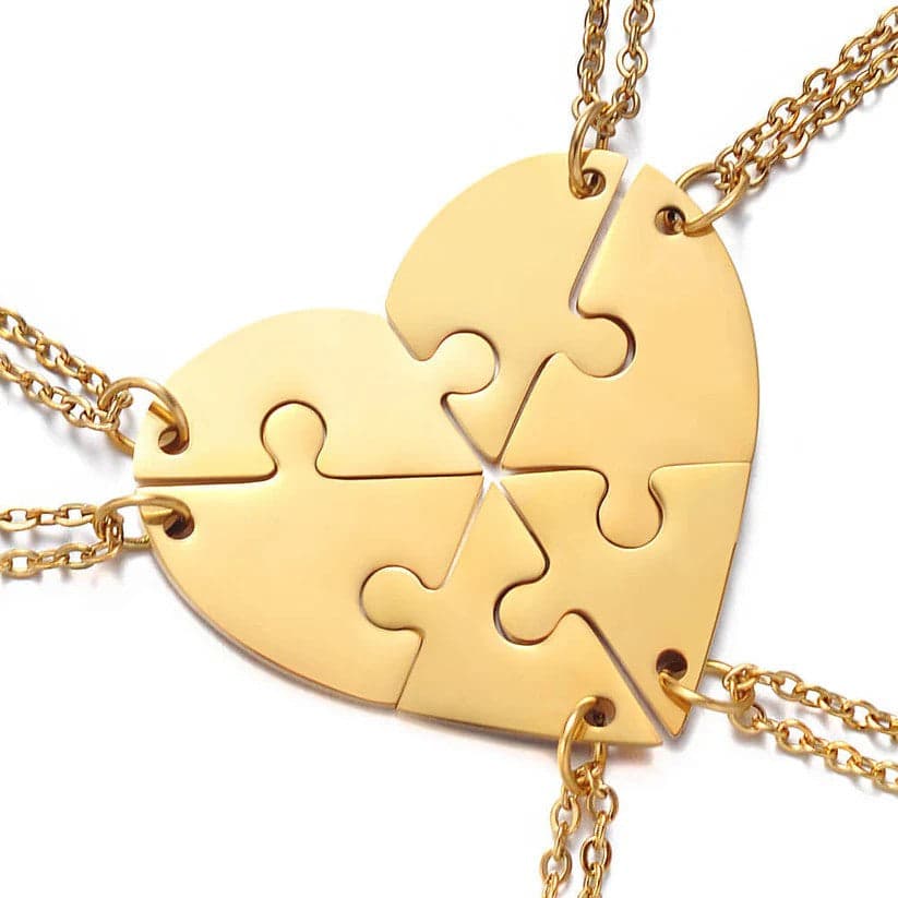2 to 8 Friend Group Custom Engraved Name Necklaces