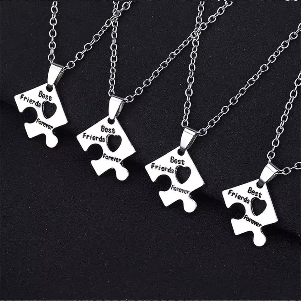 Best Friends Forever Puzzle Necklace for 4