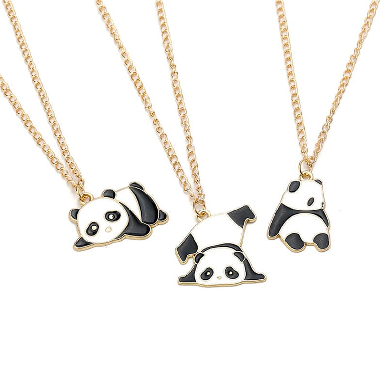 Adorable Panda Pendant Necklace - Cute Cartoon Charm for Students & Gifts