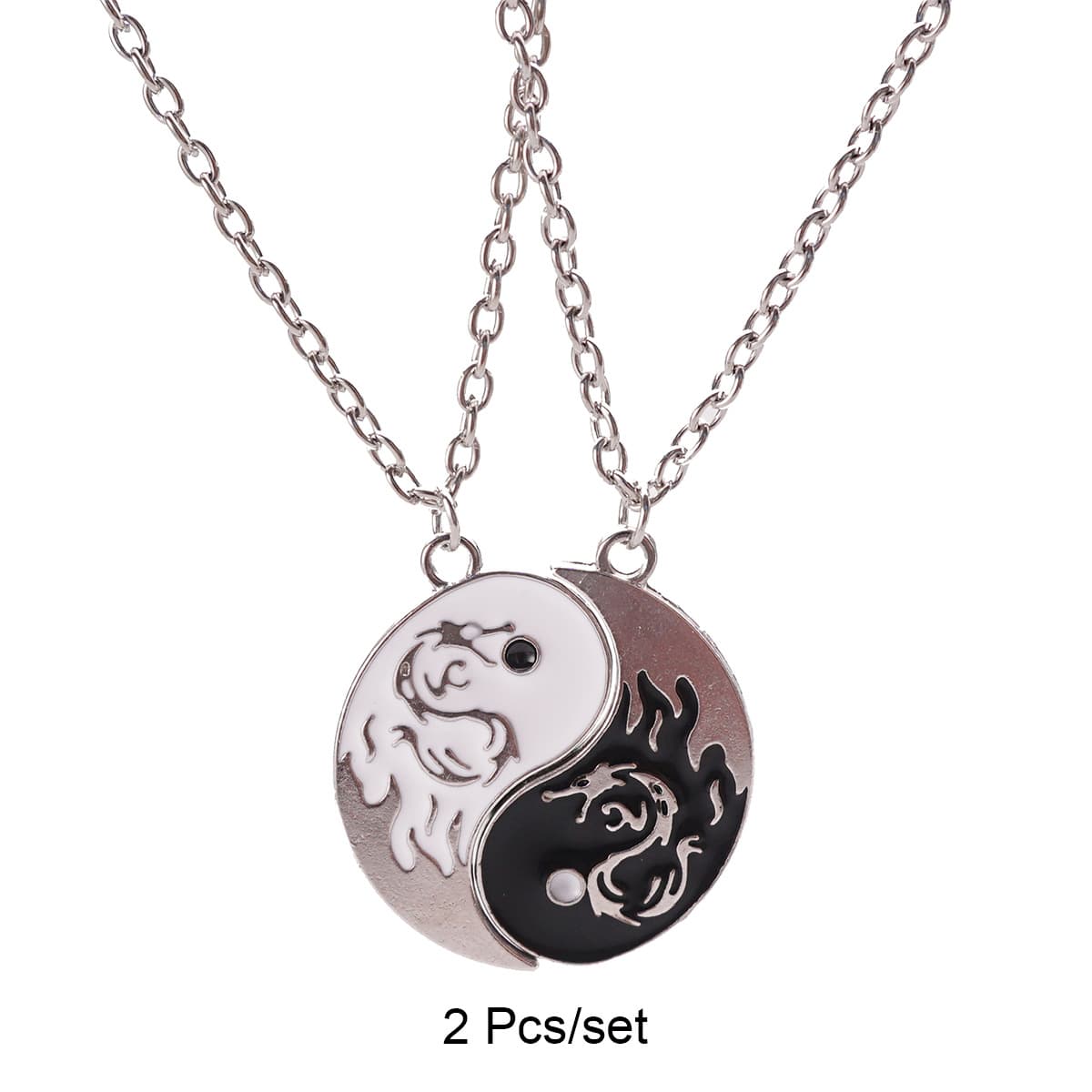 Yin Yang Dragon & Phoenix Matching Necklaces - Perfect Friendship Gift