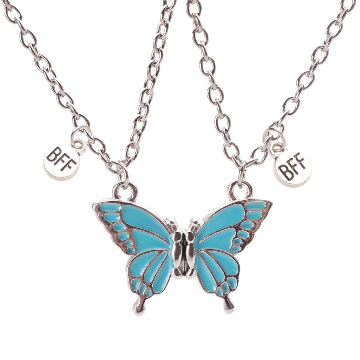 Butterfly Magnetic Necklace Set for Best Friends