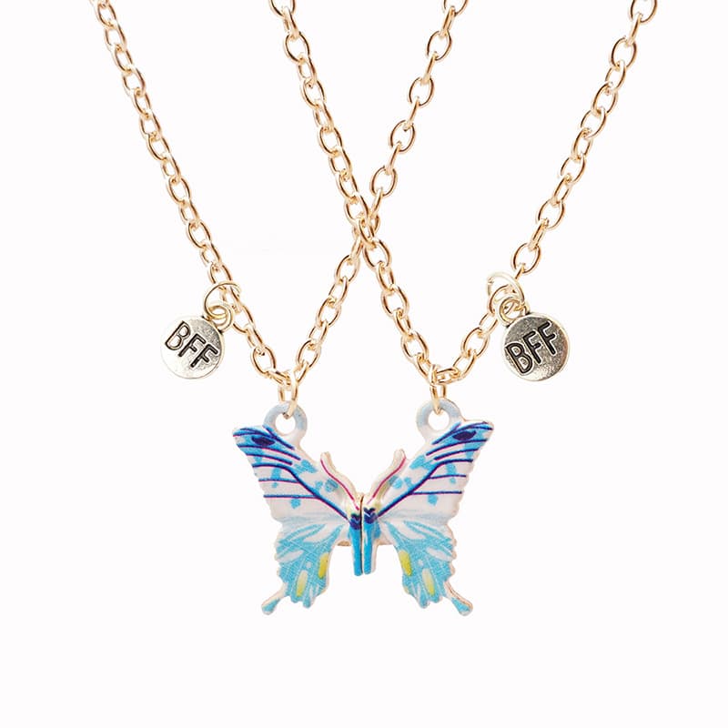 Magnetic Butterfly Necklace Set - BFF Best Friends Forever Gift