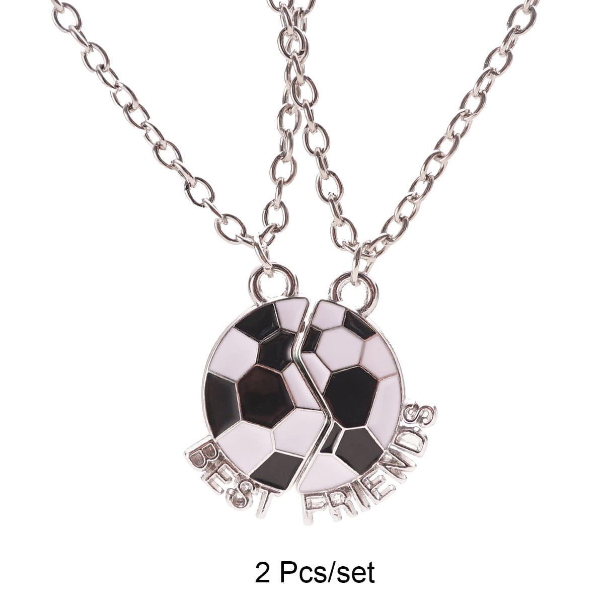 Football Best Friends Necklaces Set - Perfect Gift for Soccer Lovers