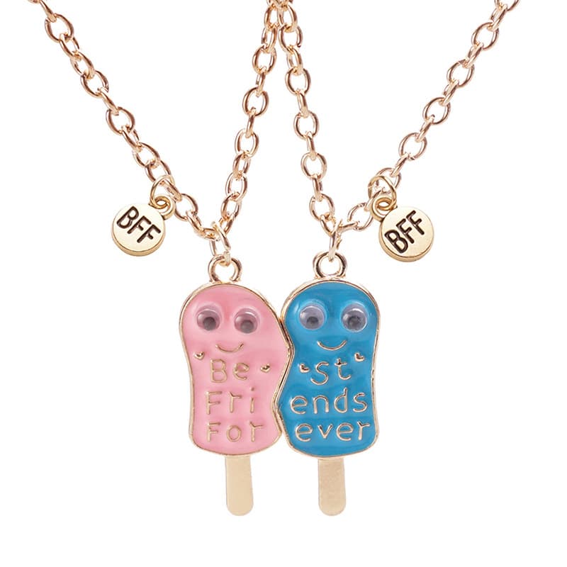 Cute Ice Cream Magnet Necklaces for Best Friends Forever