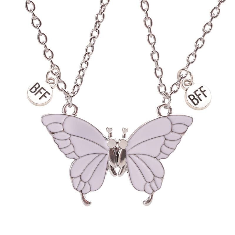 BFF Butterfly Necklace Set - Matching Friendship Jewelry for Best Friends
