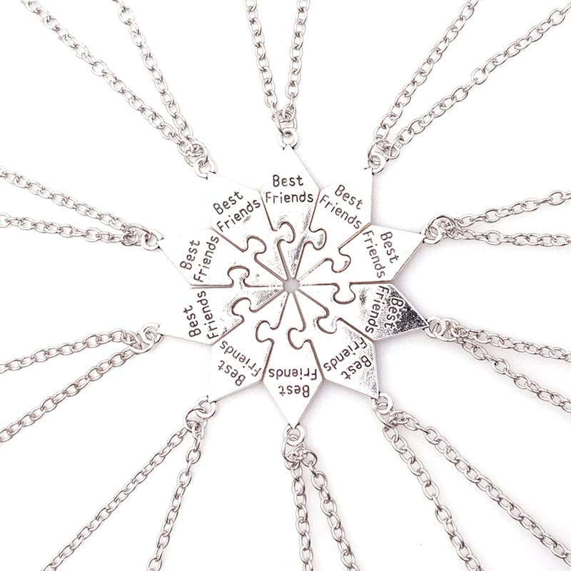 Best Friends Puzzle Necklace Set of 10