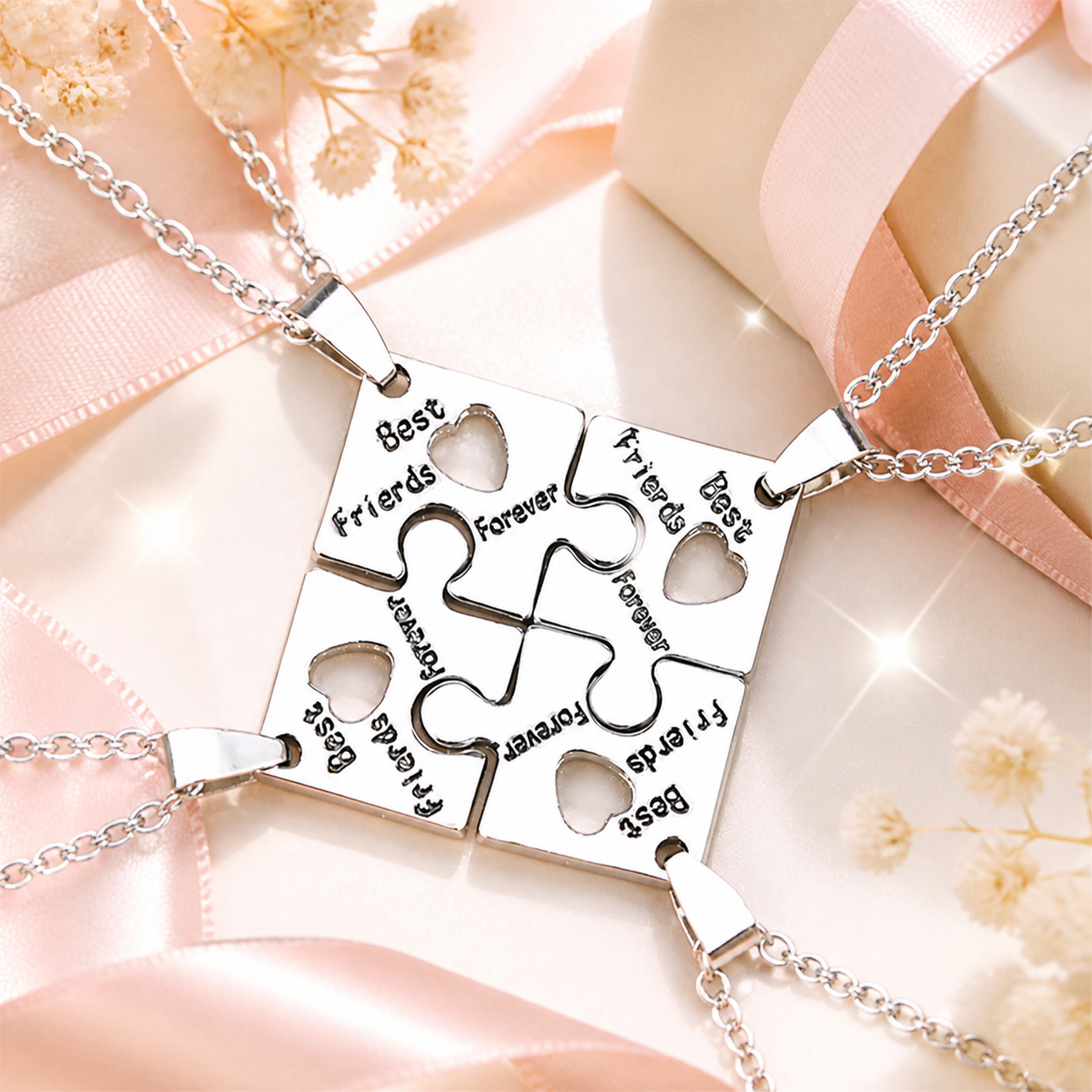 Puzzle Necklace for 4 Best Friends: A Gift That Fits Perfectly