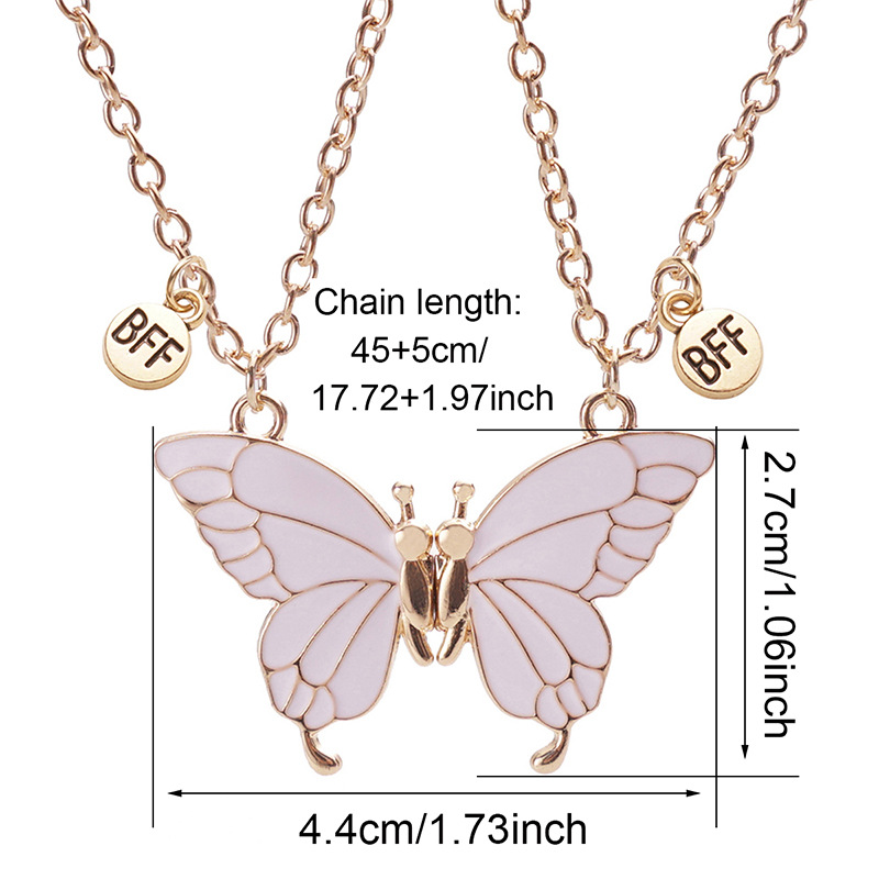 BFF Butterfly Necklace Set - Matching Friendship Jewelry for Best Friends
